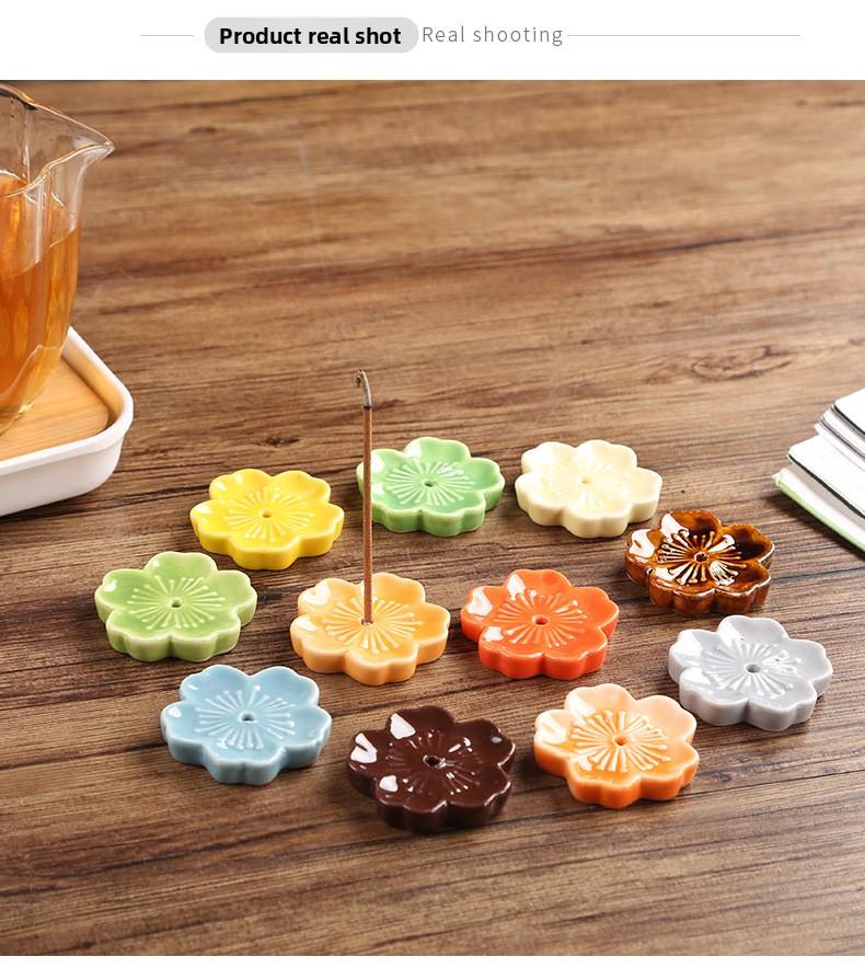 Cherry Blossom Mini Incense Holder & Tray for Sandalwood & Agarwood Sticks - Decorative Design incense stick