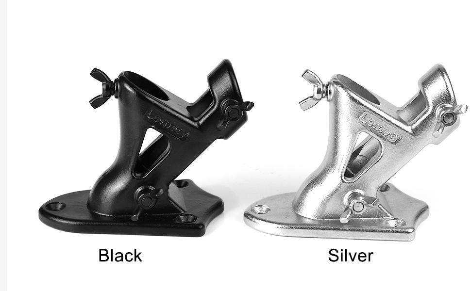 Stainless Flag Pole Holder,Wall & Estate Flag Pole Bracket, Flag Pole mounting Bracket 2 Positions for 1" Flag Pole (Silver)