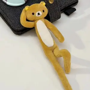 Hot Long Leg Rilakkuma Cartoon Toy Soft Stuffed Doll Bag Pendant Keychain Cute Gift For Women Bag Decoration Home Ornament Gifts