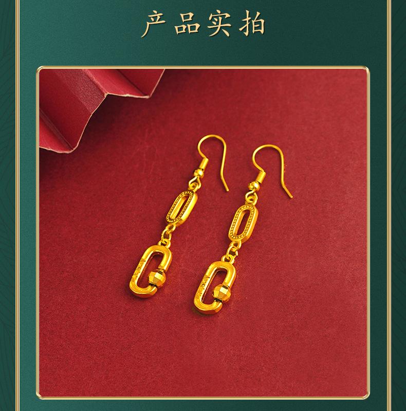 Fortune Ring Ear Hooks Fashionable and Elegant Interlocking Earrings Jewelry Manufacturer Wholesale Supply new jojo bows rich staccs jewelry g shock valentines gifts for gf free shipping only gifts for women men's valentine's gifts