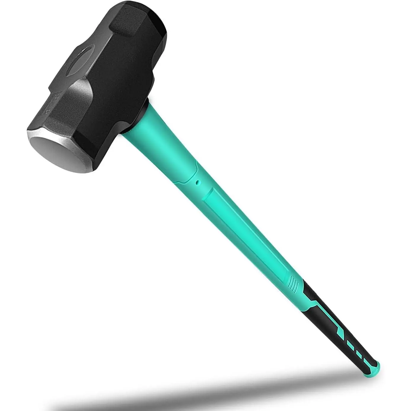 Sledge and Club with Duty Construction, Ergonomic No-Slip H-Grip Handle, Fiberglass Core, High Strength for Construction,Land Management, Yard Work (B-8LB)