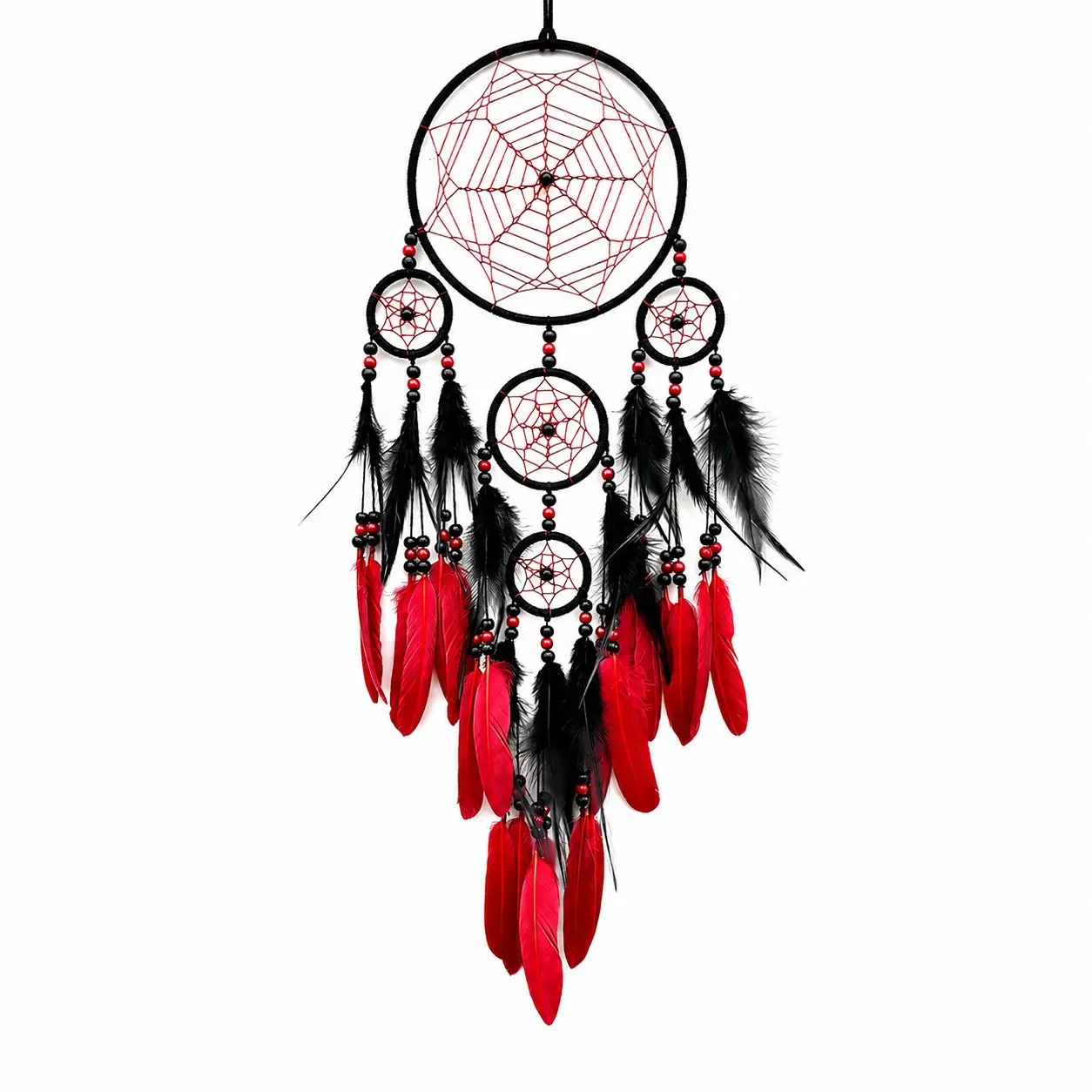 Dream Catcher Wall Hanging, Gothic Spider Web Feather, Halloween Decor for Bedroom, Door, Car & Home Decoration