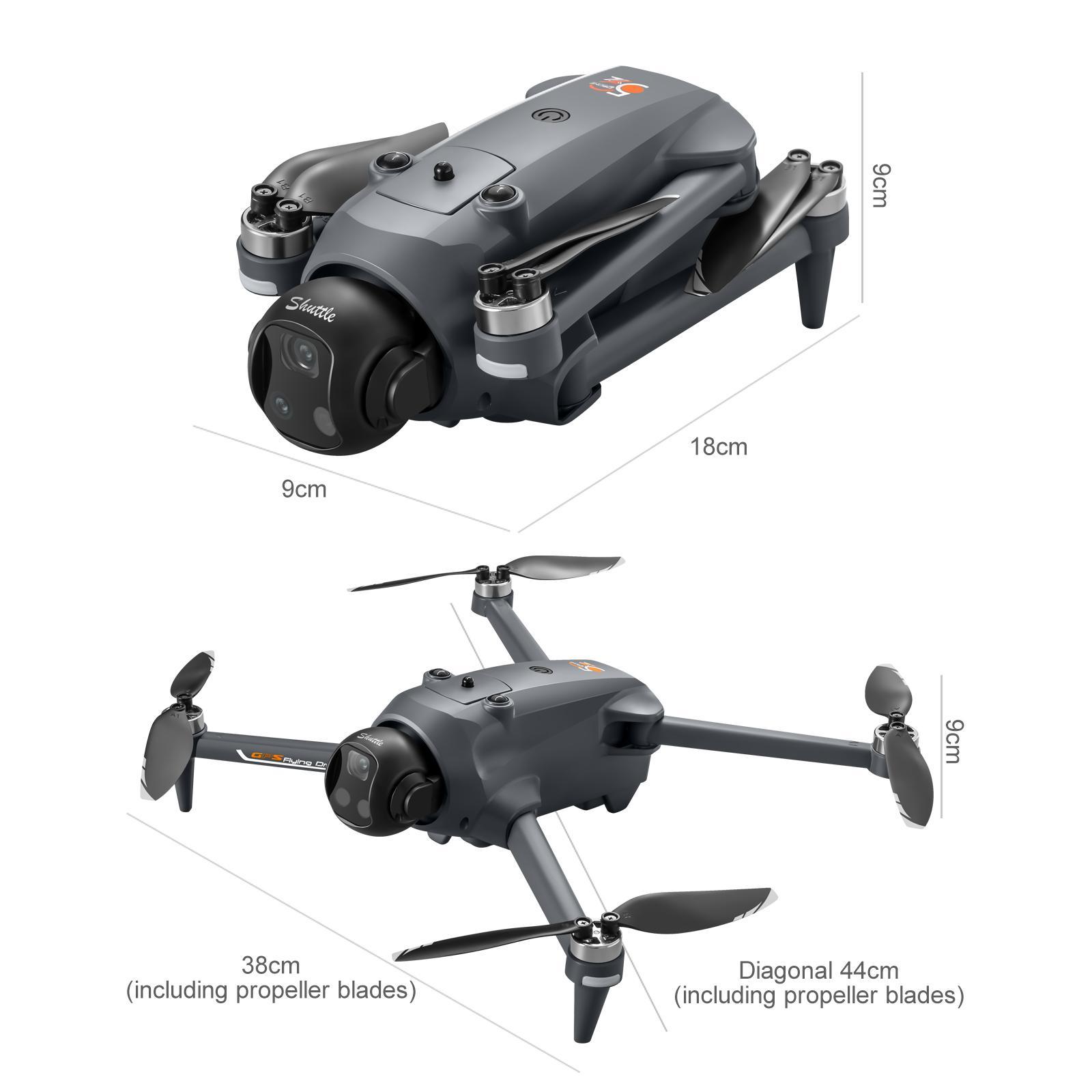 New Design GPS Drone with 180° ESC Camera 5G Large Screen Remote Control Lifting and Obstacle Avoidance Head Brushless Power GPS Return for Amateur Players.