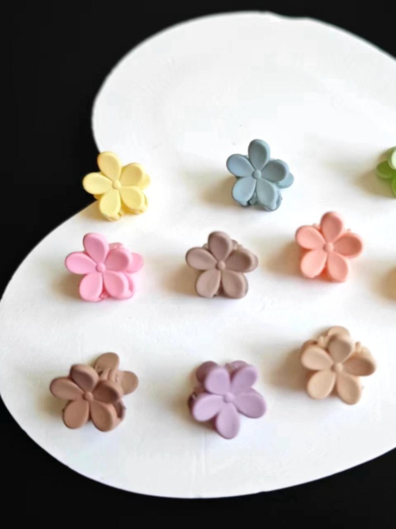 Cute Flower Shaped Hair Clips, Colorful Hair Accessories for Women & Girls, Minimalist Headwear Suitable for Thick Hair, Barrettes, Super Cute Clips