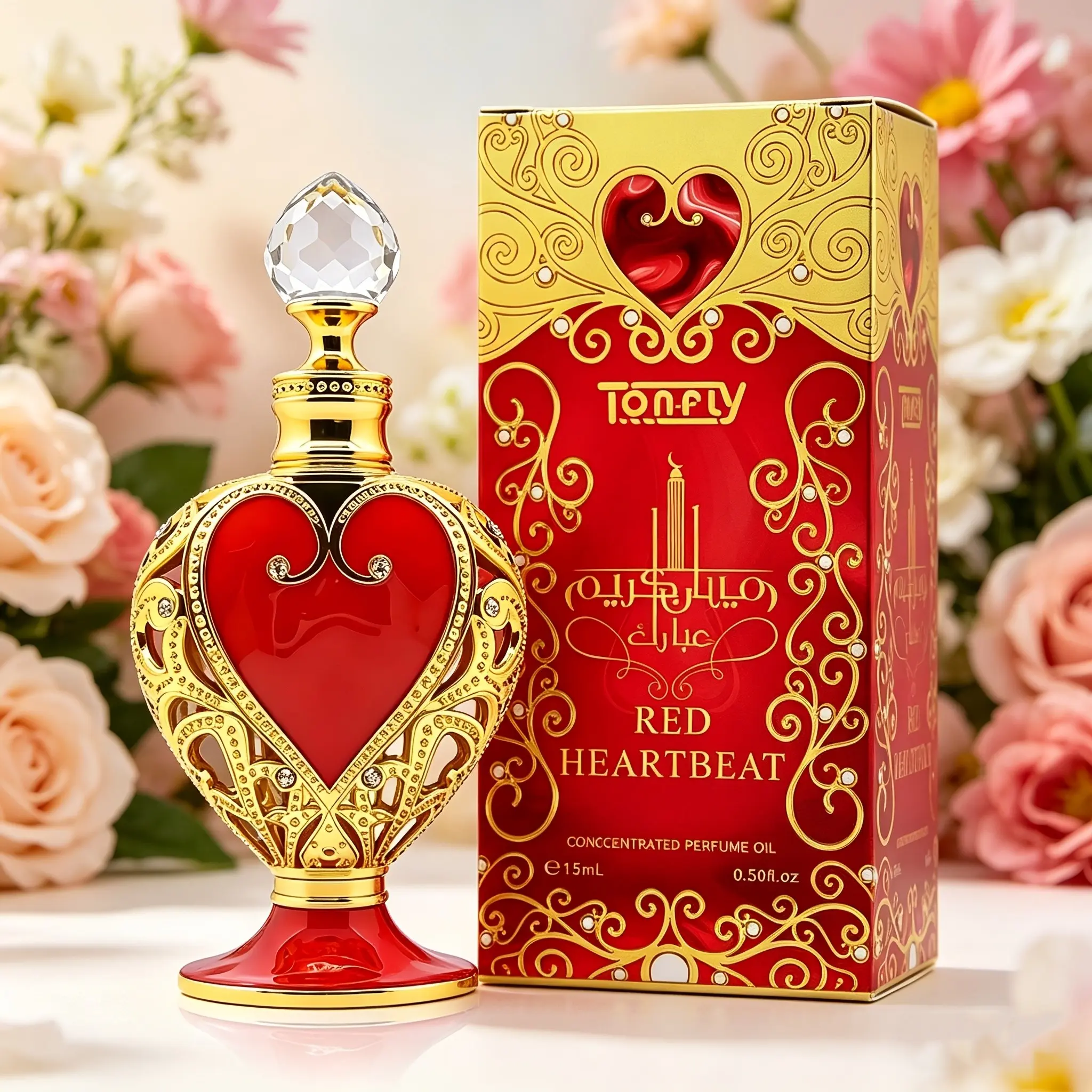 Tonfly Heart Perfume 15ML, Non-Alcoholic Liquid Fragrance, Everyday Fragrance, Single Item, Non-Toxic, No Allergens, Ideal for Daily Use