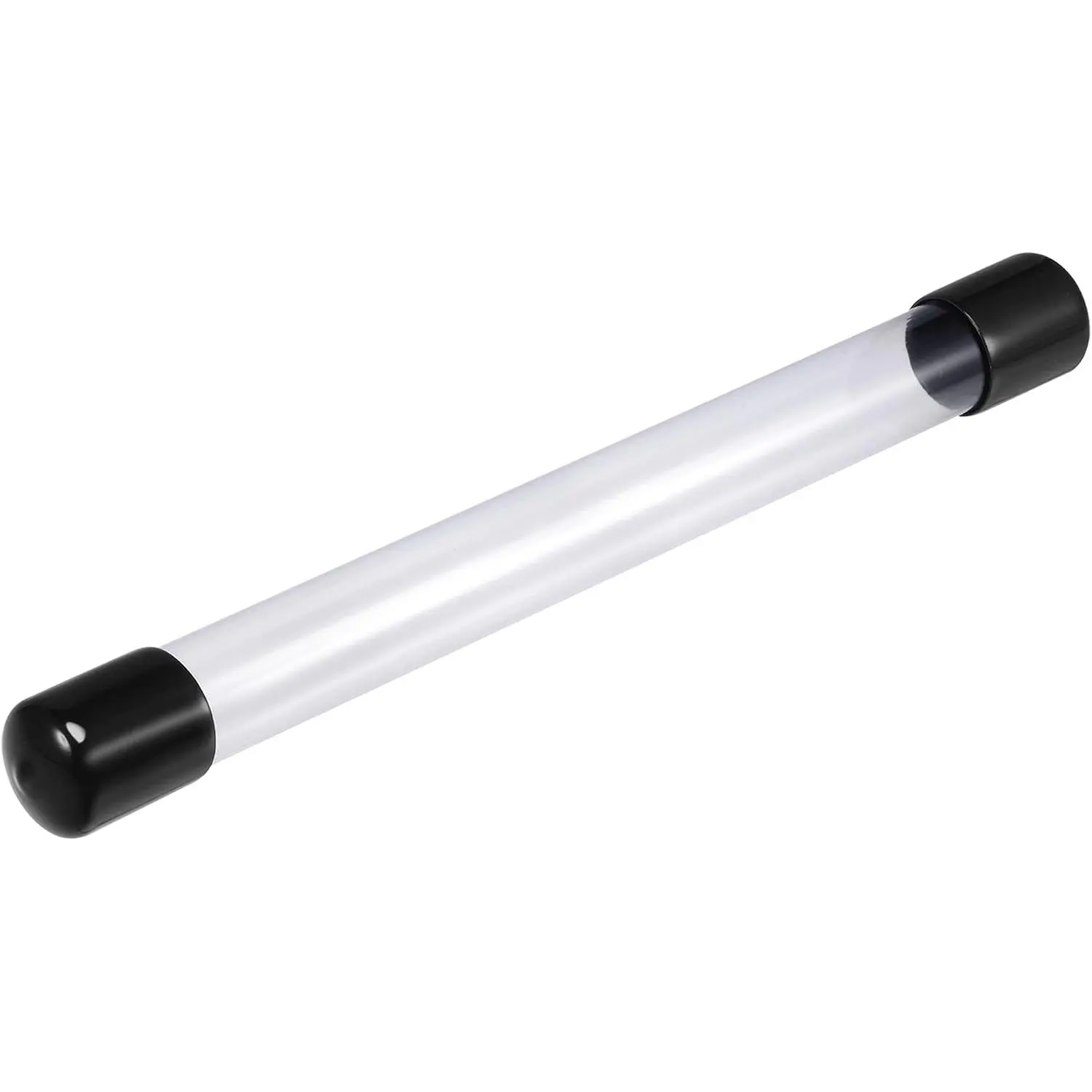 Clear Storage Tube 23x25mm Small Plastic Round Tubing with Caps Rigid Bottle Container 250mm/10 Inch for Item Stored