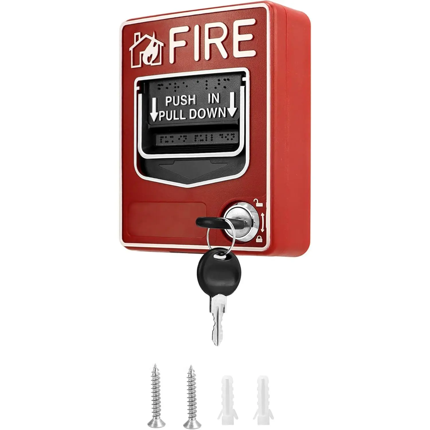 Wired Dual-Action Fire Alarm Call Point – Requires Control Panel Integration for Schools, Offices & Warehouses