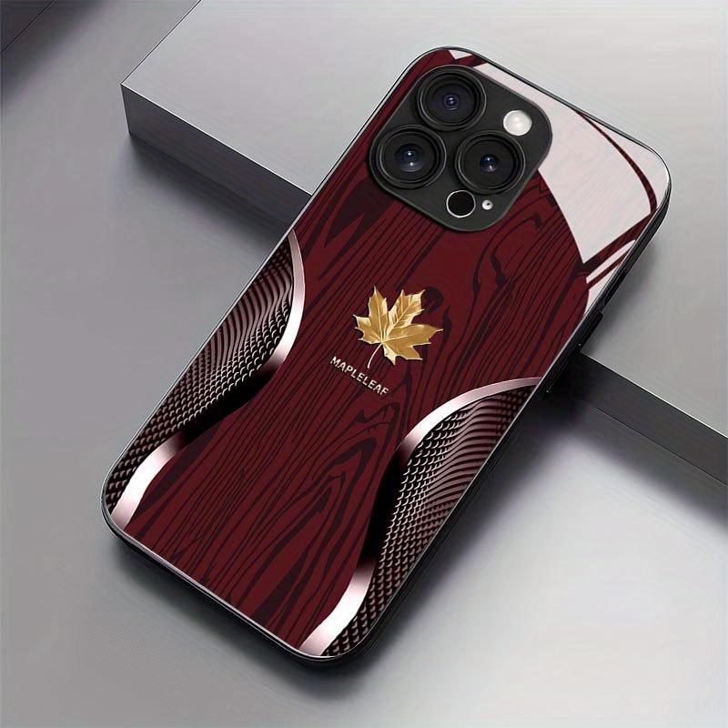 Black, brown, red, blue textured pattern glass phone case, for iPhone 17 16 15 14 13 12 11 pro max
