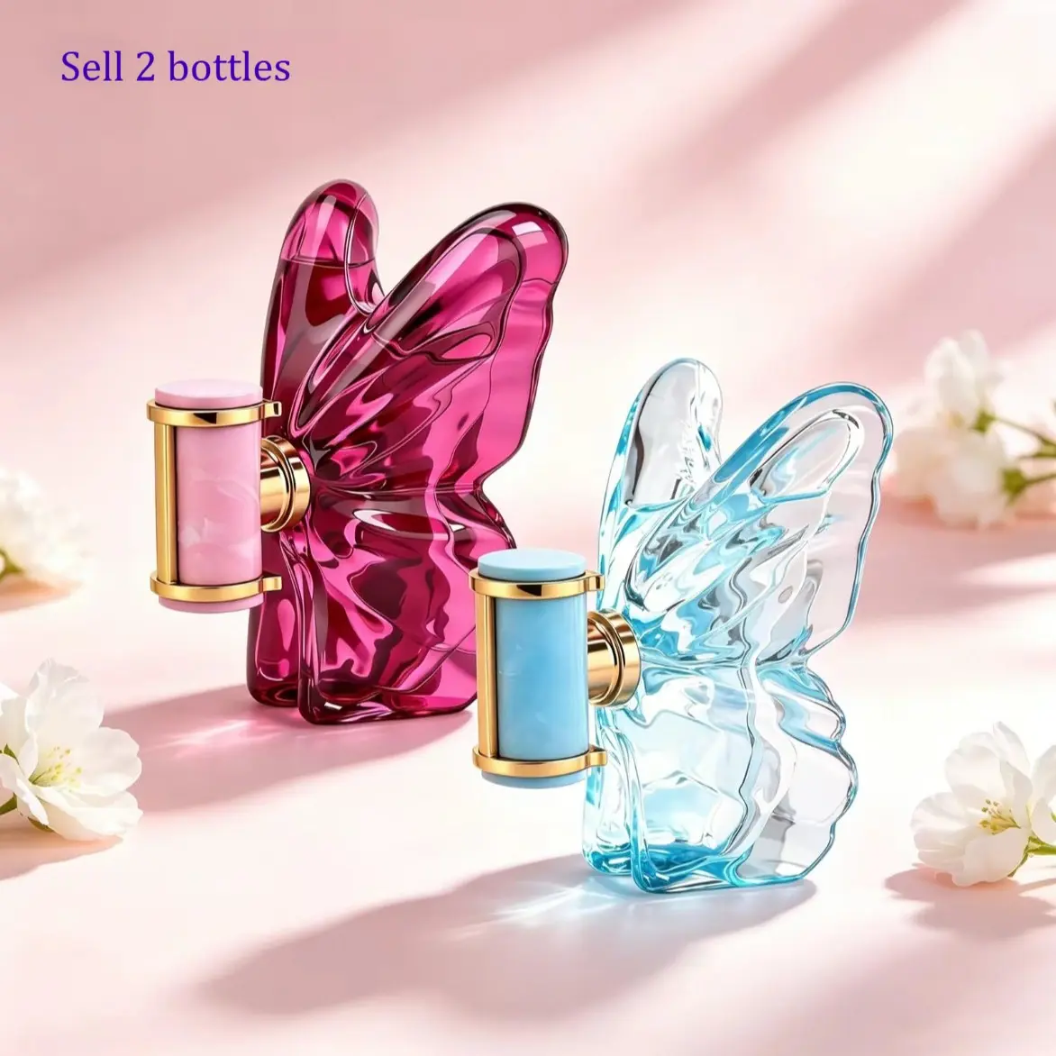 Fiery Dance Perfume for Women, Angel's Enjoyment Blue Floral Fruit Scent, Romantic Butterfly Design, Long-Lasting Light Fragrance, Floral Fruity Scents