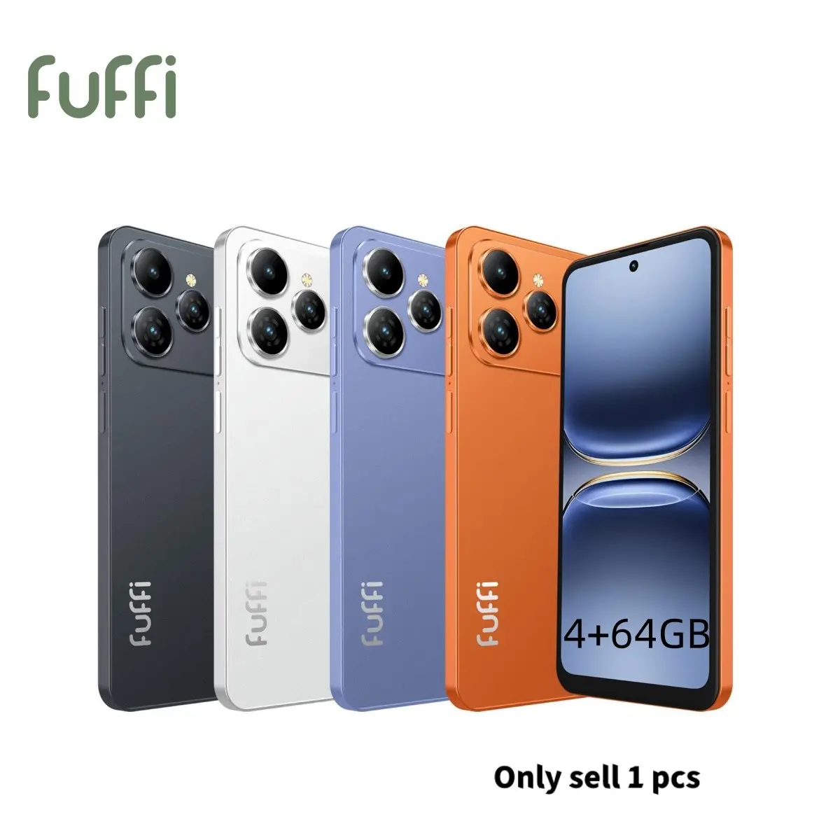 FUFFi M17 PRO smartphone, 6.56-inch high-definition screen, 4G network, 5MP+13MP camera, 4GB RAM, 64GB ROM, 3800mAh battery, dual SIM dual standby, Android 12.0 stylish phone, GPS