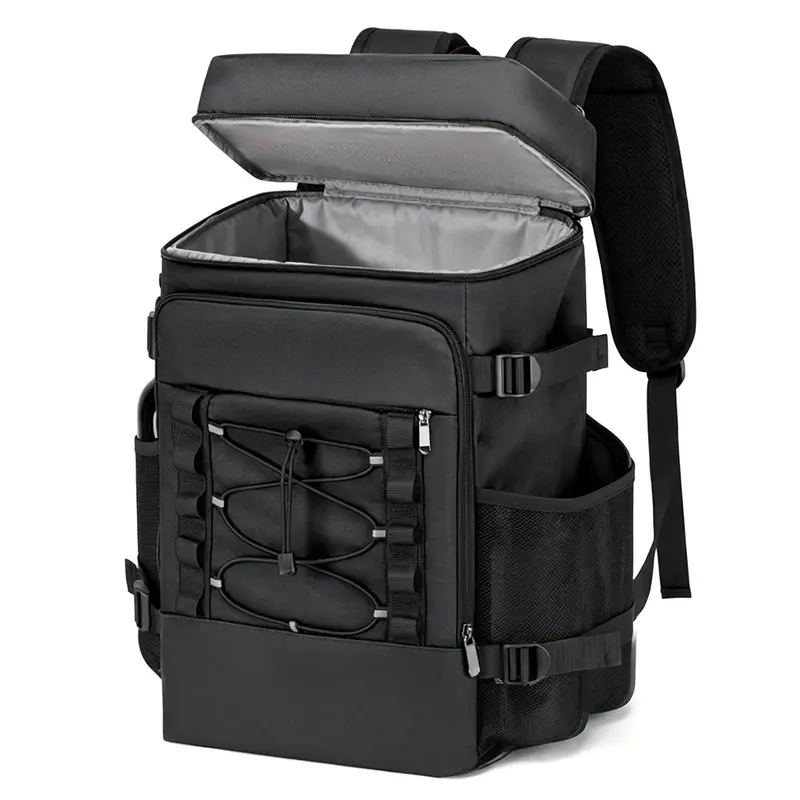 Insulated Backpack Cooler - 40-Can Capacity, Fastening Strap, 2 Compartments Design, Leakproof, Waterproof, Lightweight Thermal Box Picnic Backpack, Moisture Proof Multi-Portable for Beach Outings, Hiking Gear, Picnic Lunch Use, Two Compartments Design