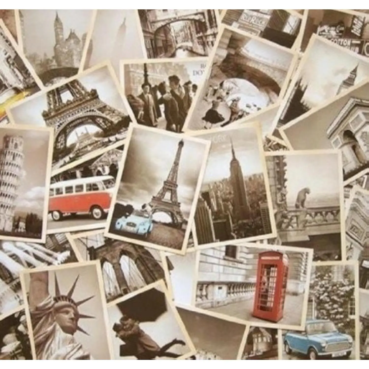 32 PCS Vintage Retro Travel Postcards Set - Collectible Old Travel PostcardsGift