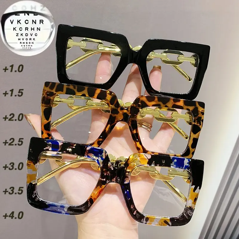 3-Pack Large Frame Reading Glasses, Blue Light Blocking, Fashionable HD Lenses, Comfortable Portable Men's Women's Magnifying Glasses