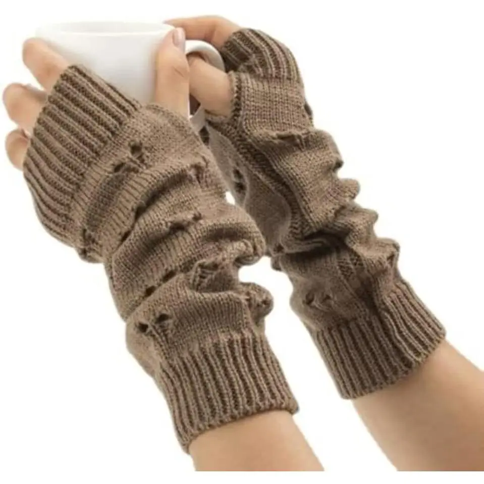 Fairy Grunge Accessories: Ripped & Crochet Gloves - Grunge Aesthetic