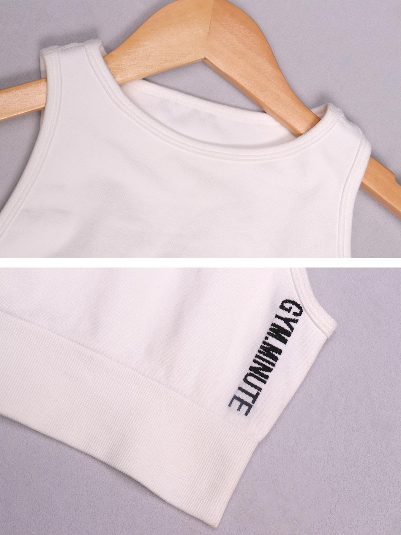 Women's Solid Color Crop Sports Tank Top, Breathable Moisture Wicking Quick Drying Sports Top, Ladies Sportswear for Indoor Outdoor Wear, Gym Performance Top