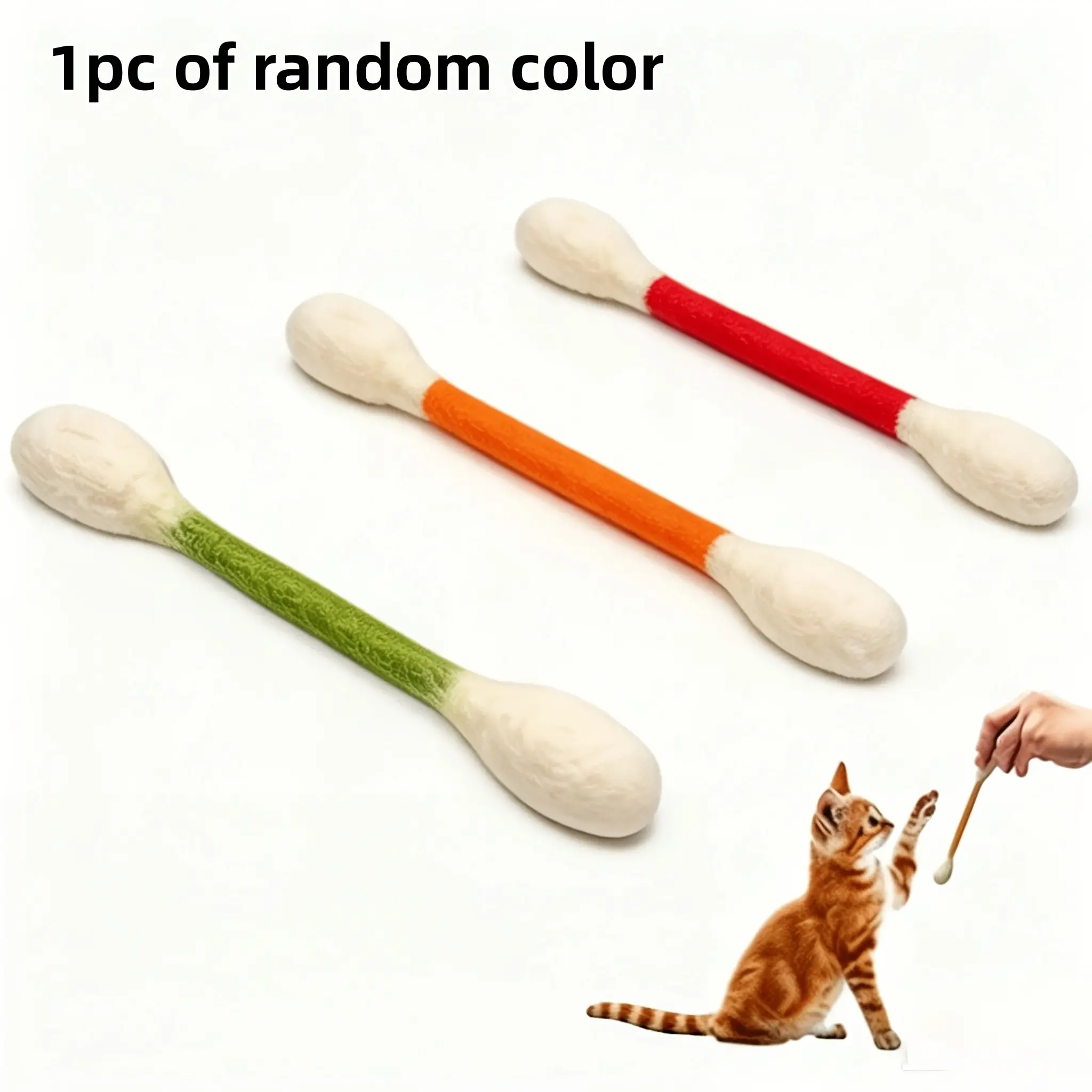 3-In-1 Large Cat Toy Stick, Interactive Cat Play Toy, Durable Chewable Pet Entertainment Stick, Ideal for Cat Training and Boredom Relief