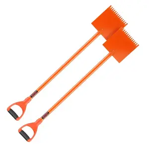 VEVOR Shingle Shovel 1 Pack, D - Grip Handle Shingle Roof Ripper, High Hardness 45# Steel Lightweight Easy Tearing Off Roofing Nails Tool, ideal for Commercial and Residential Use, Orange