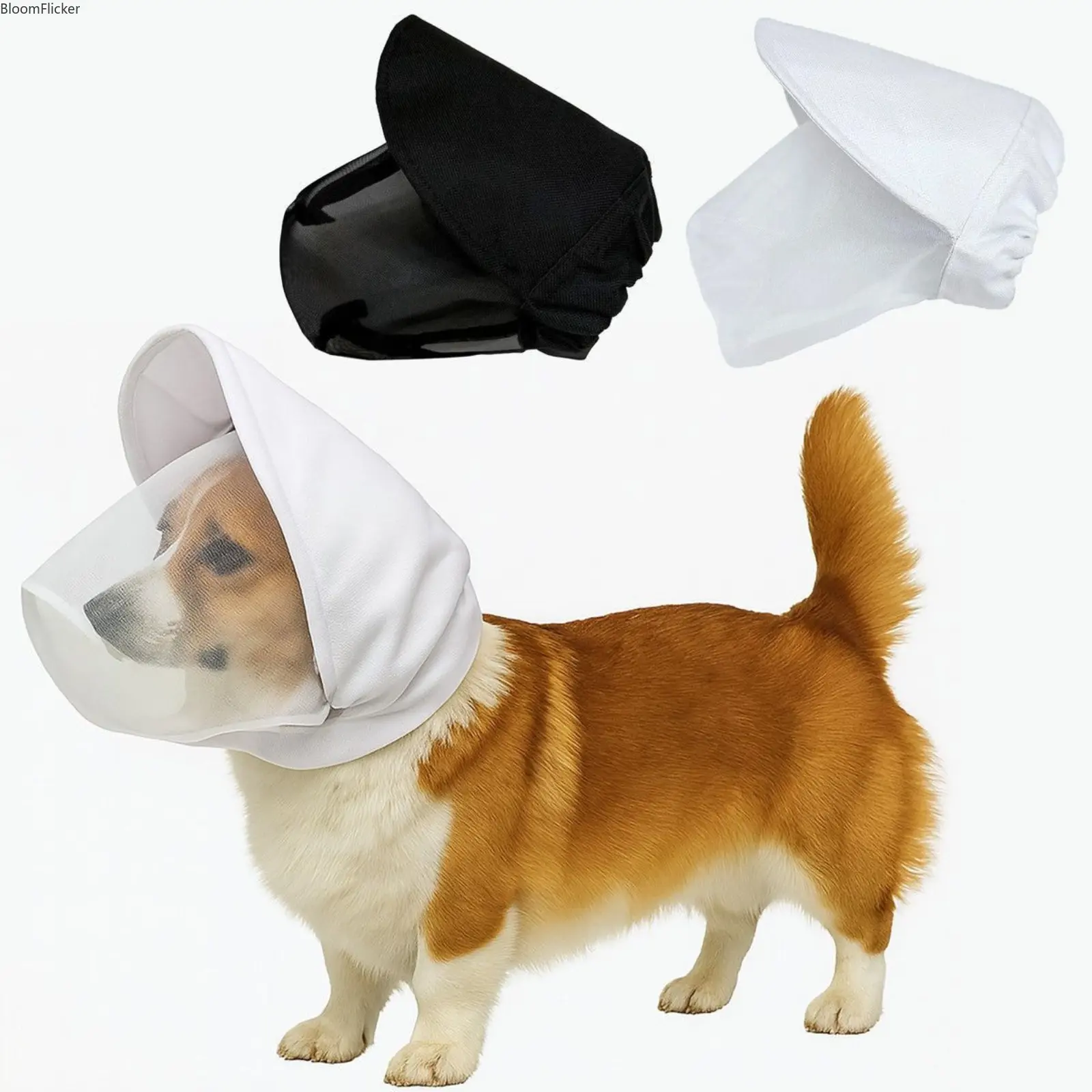 Dog Protective Mesh Face Mask, Anti-Bite Anti-Eat Muzzle Cover, Breathable Mosquito Repellent Pet Head Shield, Safe Daily Walking Accessory to Prevent Snacking & Insect Bites