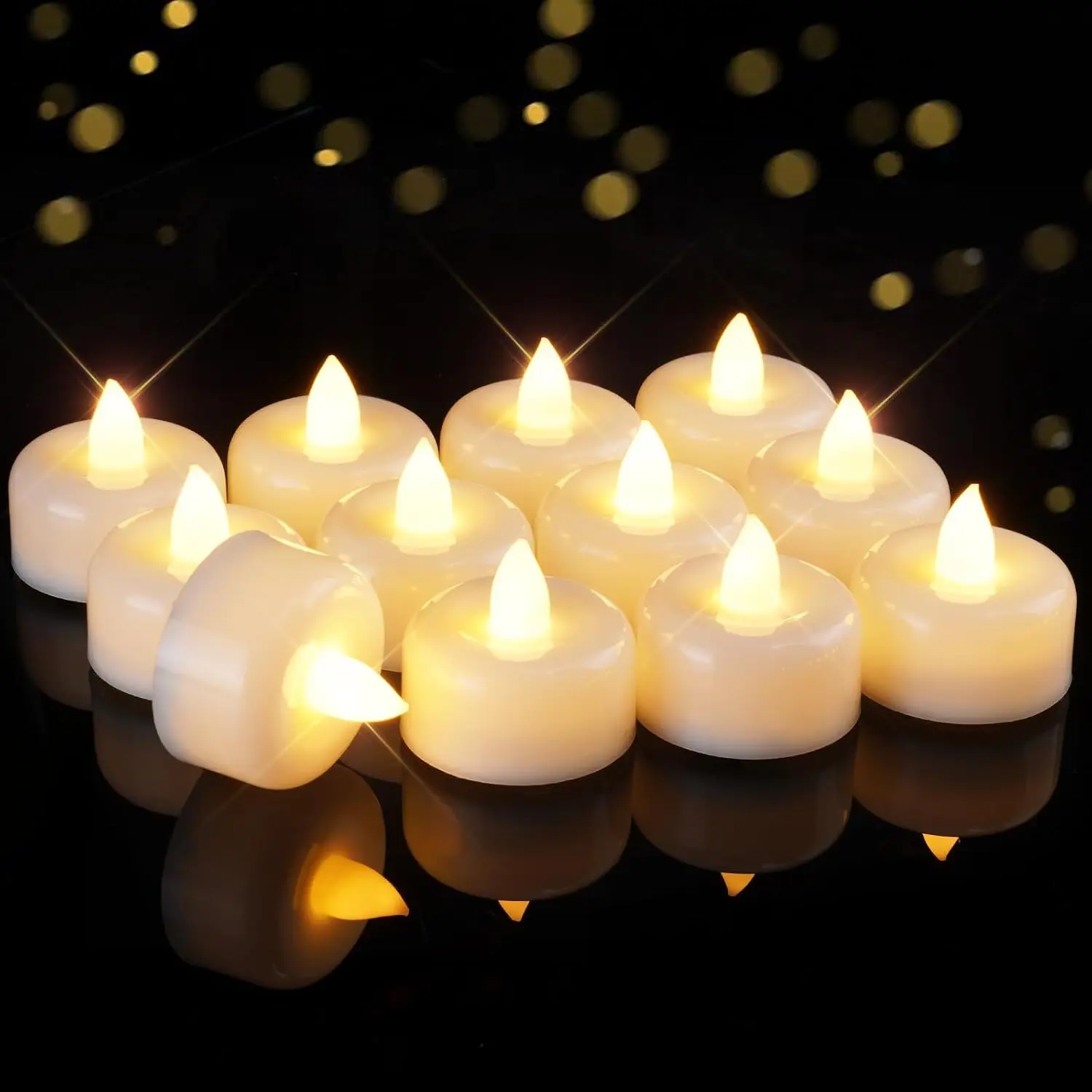 12/24/50/100/150Pack  Lights Candles  Operated, 12 Pack | Long Lasting LED Flameless Tealight Candles for Table Centerpieces, Halloween, Christmas, Velas Decorativas, Party, Wedding