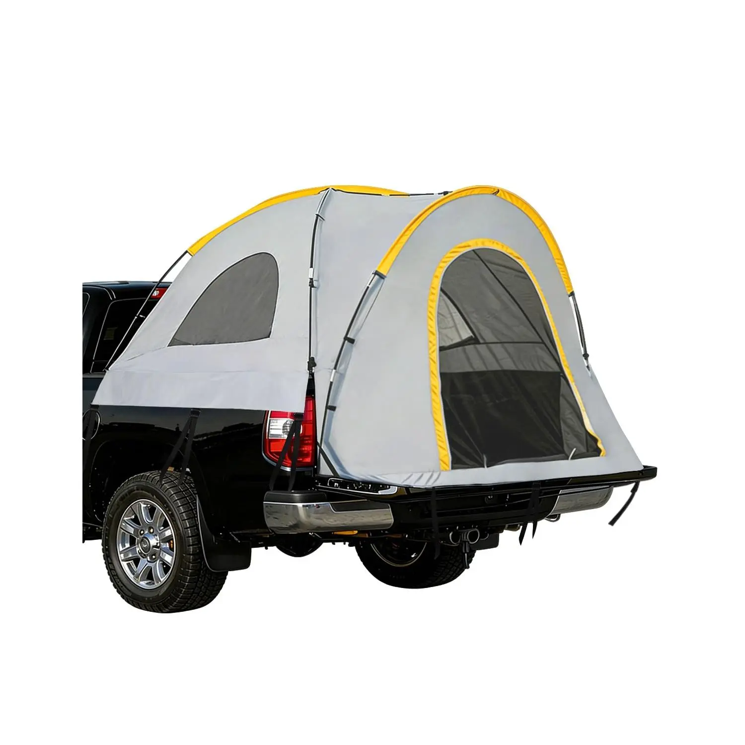 Truck Bed Tent with Awning for Pickup Camping Waterproof – Portable Camping Shelter for 2–3 Persons, Fits 5–8.2 ft Beds – Compatible with Chevrolet Silverado 1500, F150, Ram 1500 – Includes