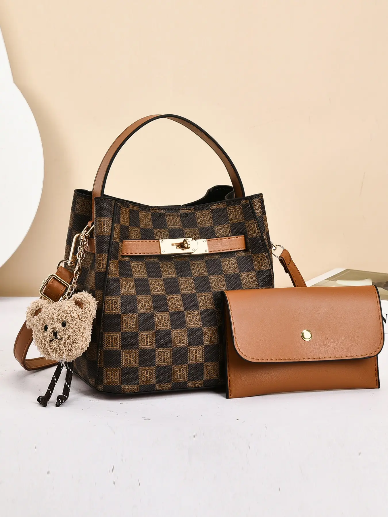 Fashion Two-Piece Retro Crossbody Handbag, Adjustable Shoulder Bag, Multi-Functional Large Capacity Bag, Stylish Design, Perfect for Travel and Shopping