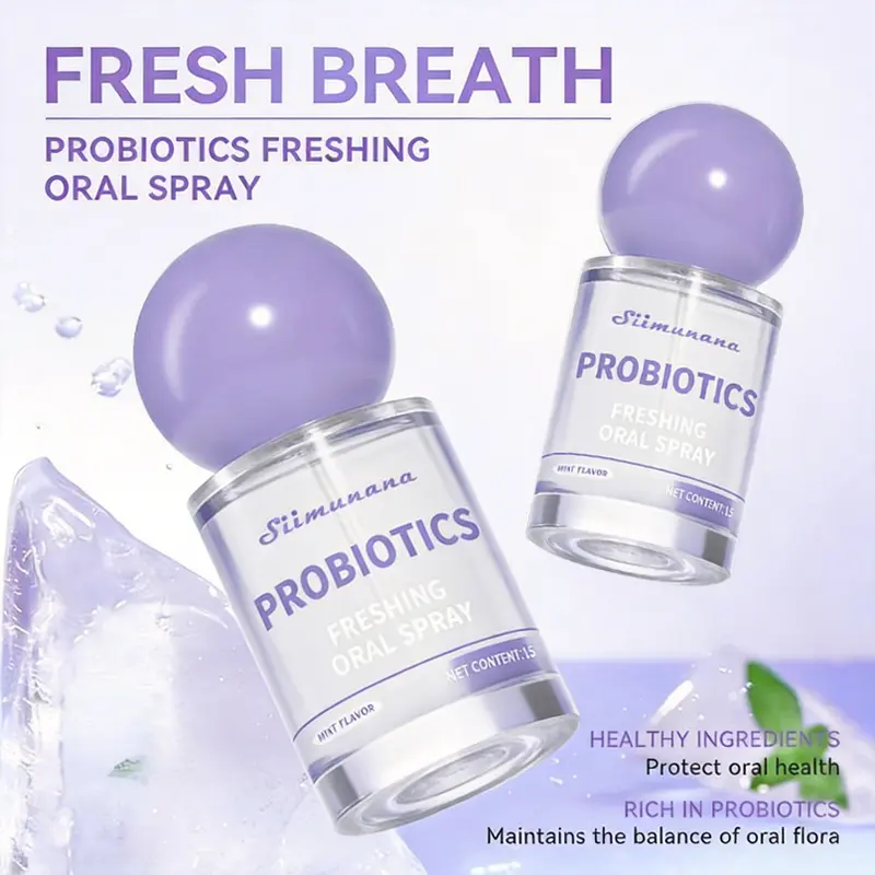 1Pc Probiotic Oral Spray 15ml - Fresh Breath & Oral Care, Sugar-Free, Long-Lasting Freshness, Portable Breath Freshener, Gentle Oral Care Spray, Portable Probiotic Breath Spray, Daily Oral freshening