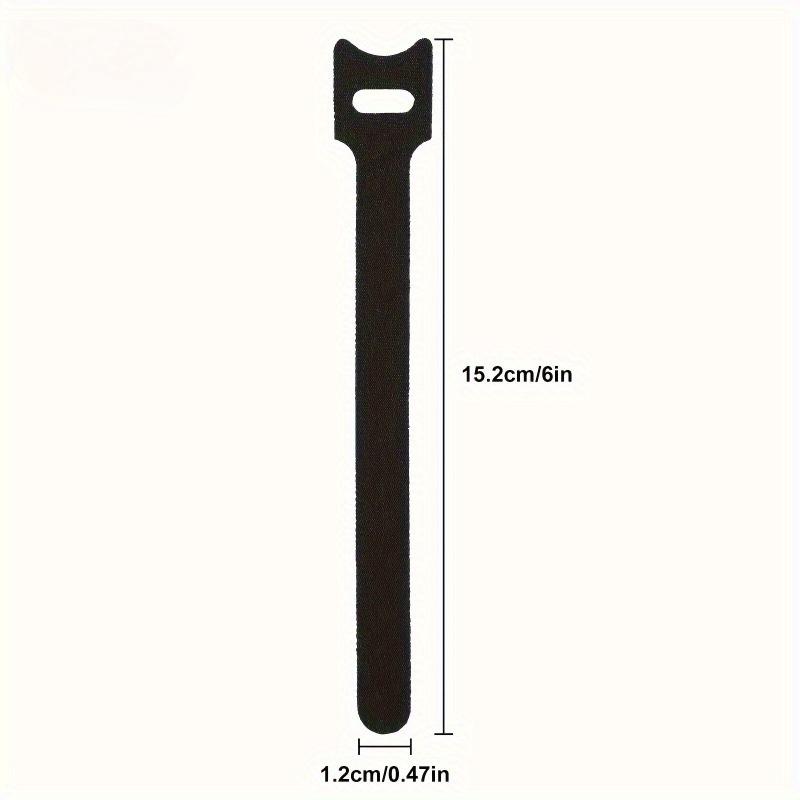 50pcs Reusable Cable Ties with Hook and Loop Fastening, Polyamide Self-Adhesive Cable Organizer Straps for Home Wire Cord Management