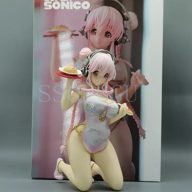 Emontoys Sonicomi SUPER SONICO Figure Cheongsam 1/7 Anime Girl PVC Action Figure Toy SONICO Statue Game Collection Model Doll