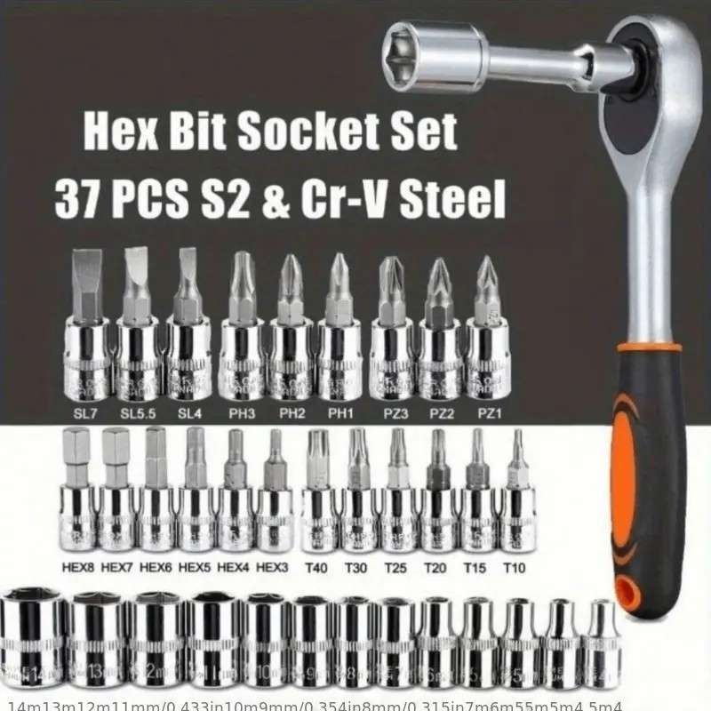 Non-Slip Handle Screwdriver Set, Cross and Flat Head Strong Magnet Driver, Ideal for Car Motorcycle Bicycle Repair, DIY Tool Kit