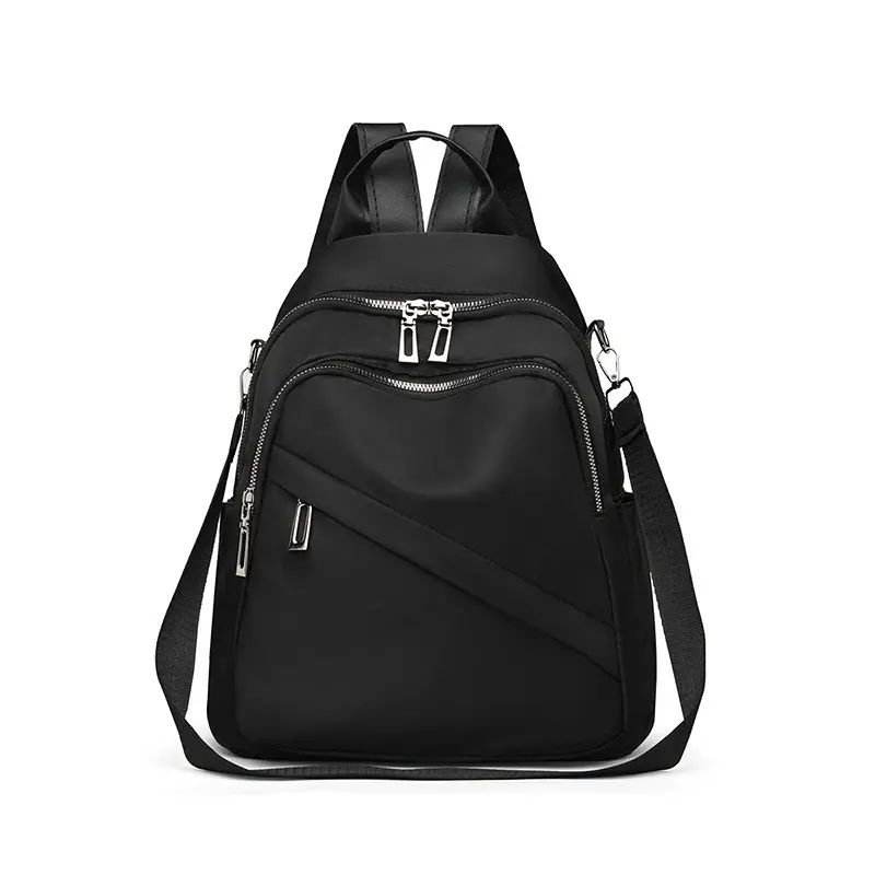 Women's Chic Nylon Multi-Purpose Backpack - Lightweight Durable Fabric, Spacious Storage, Adjustable Comfort Straps, Zipper Closure, Backpack for School, Casual Daypack for Outdoor Travel & Daily Commute