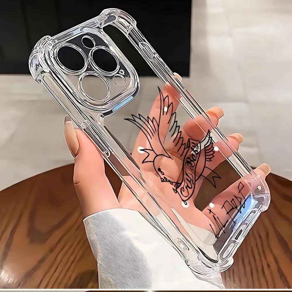 Popular Rapper Lil Peep'S Hell Boy Phone Case Is Compatible with for iphone Models 17, 16, 15, 14, 13, 12, 11 Pro Max, X, XR, XS Max, Air, 8, And 7 Plus, Featuring a Transparent Soft Back That Is Drop-Resistant, Lil Peep Case, Lil Peep Ph, Handy Cover