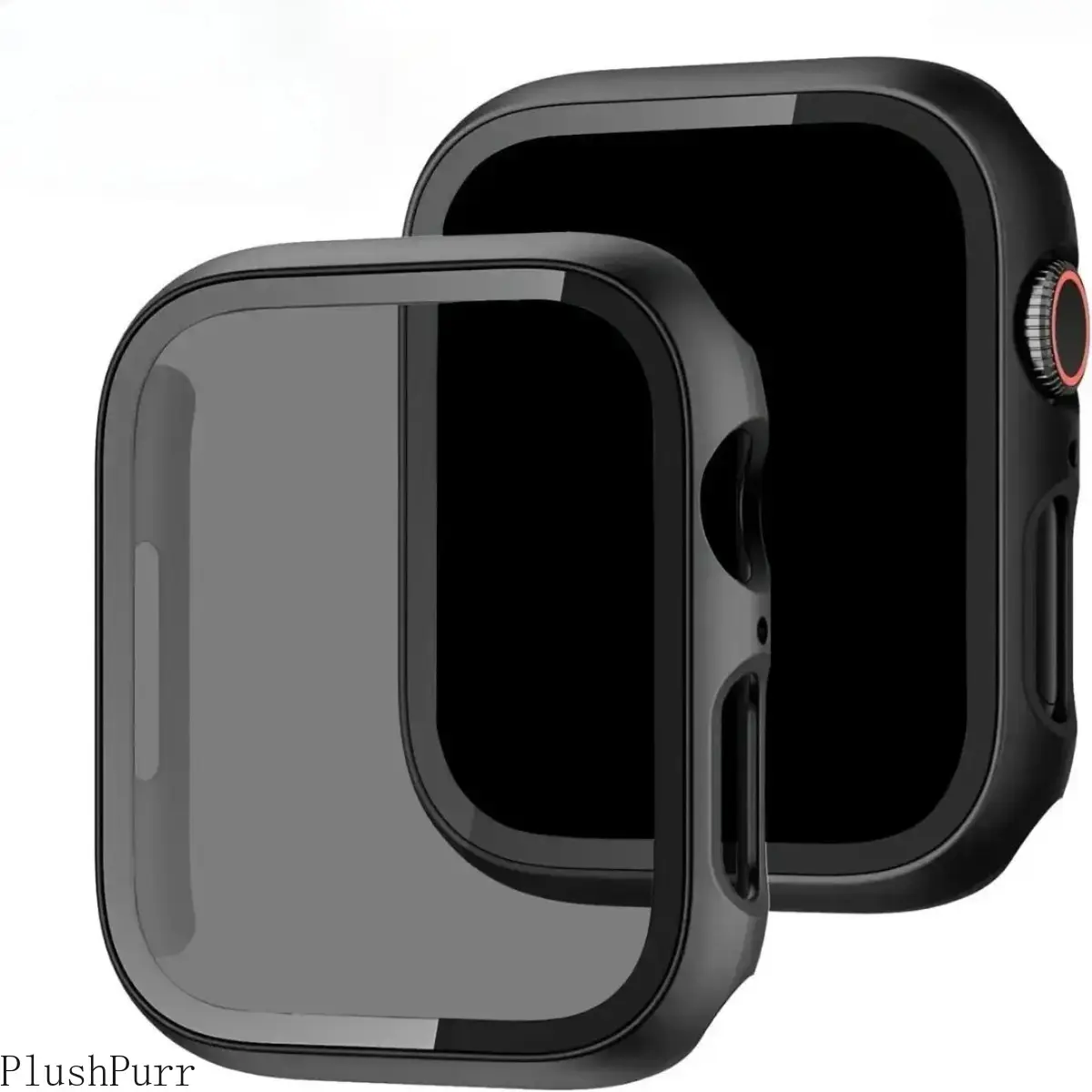 2-in-1 Smartwatch Anti-Spy Protective Case with Built-in Tempered Glass, Ultra-Thin Anti-Peep Screen Protector Cover, Compatible with 38–49mm Apple Watch Series & Ultra Models, Stylish Full Protection Accessory for Men and Women