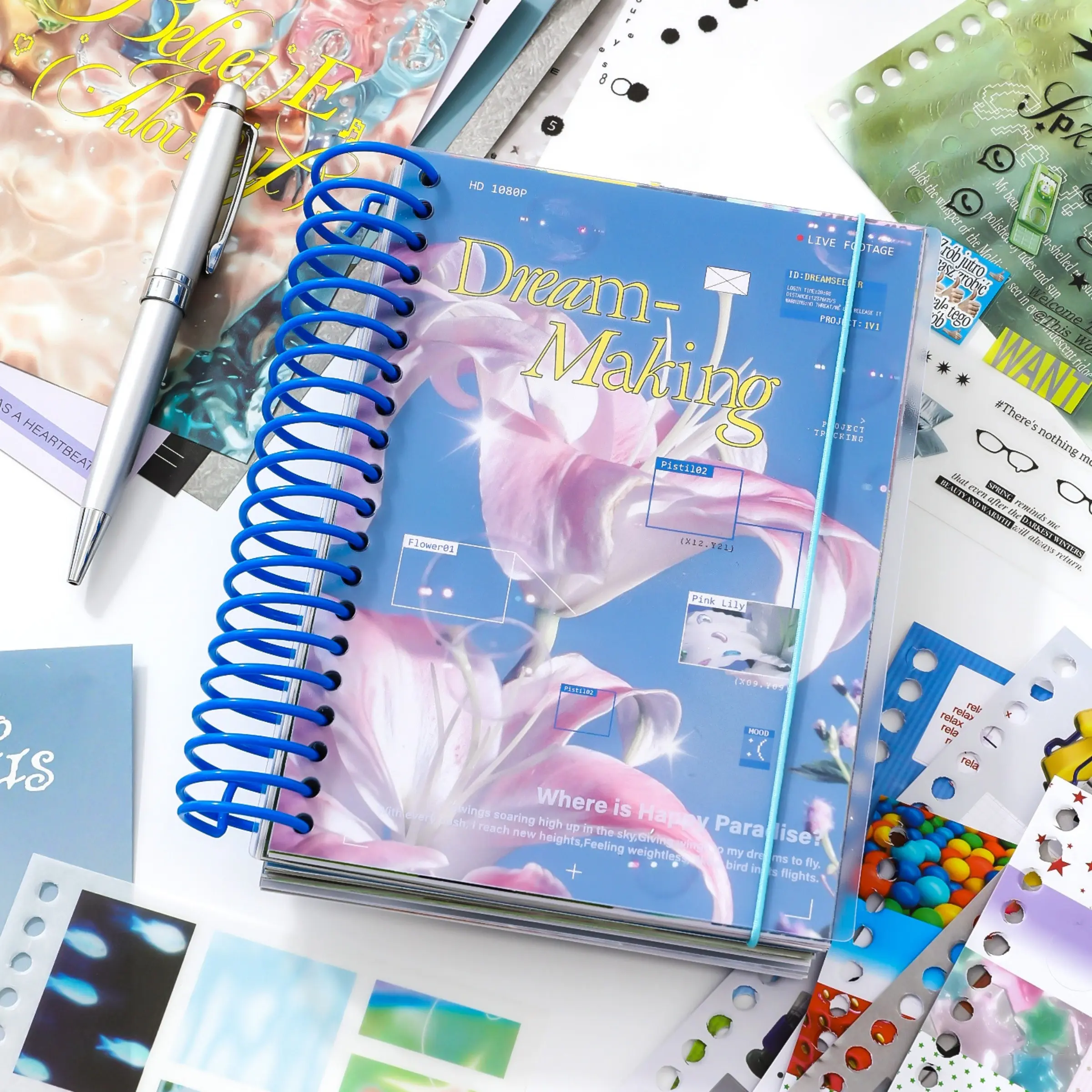 65 Sheets Coil Notebook, Minimalist Style Journal, Ideal for DIY Crafting and Decorative Use, Perfect for Various Scenarios