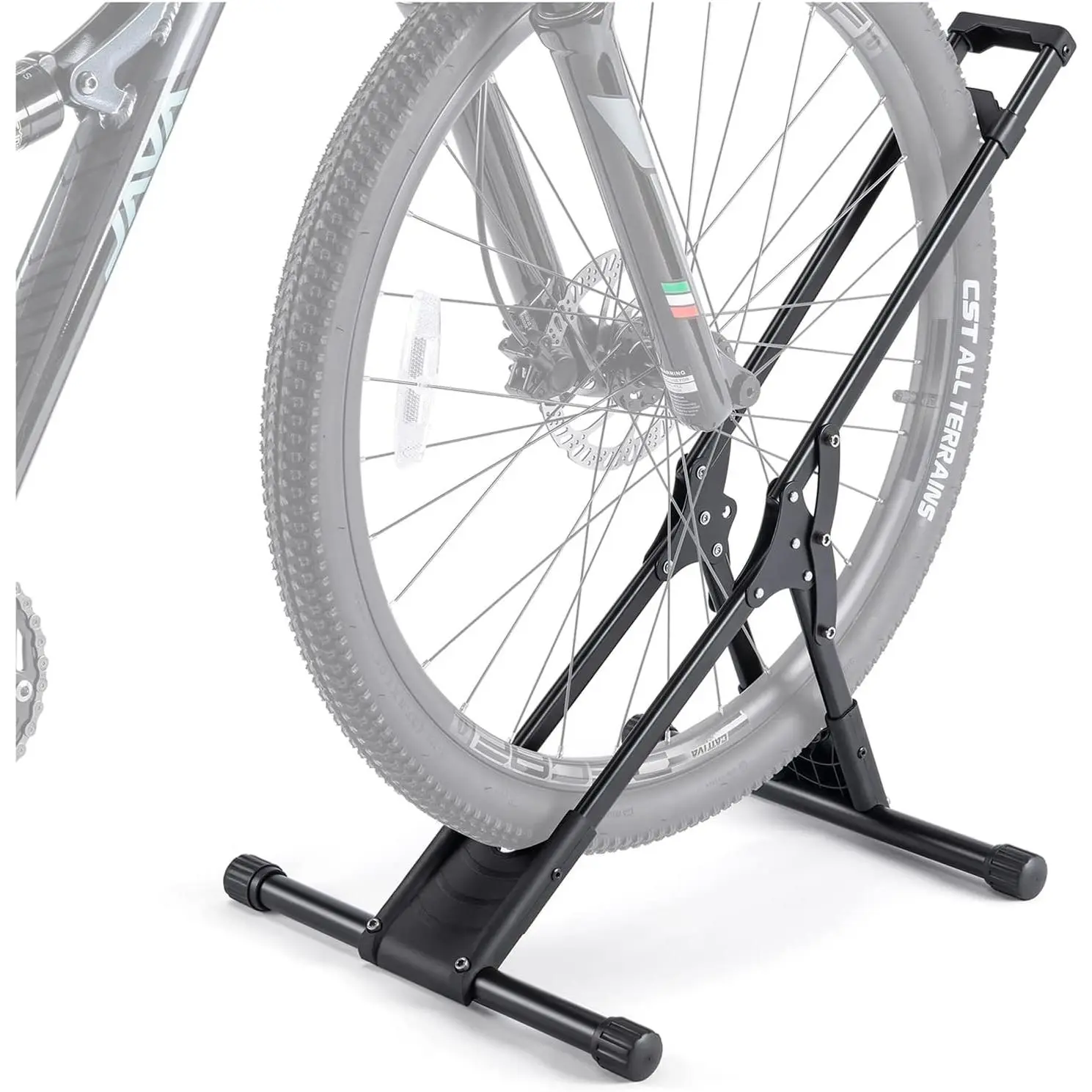 Floor Stand Rack- Indoor  Stand for Garage/ -  Storage  Parking Rack Fit 20”-29” Mountain Road Bikes (1  Rack)