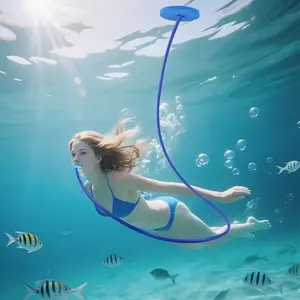 Diving Snorkel, Anti-Choke Single and Dual-Head Respirator, Silicone Material, Leak-Proof Design, Deep Water Oxygen Equipment for Beginners Adults