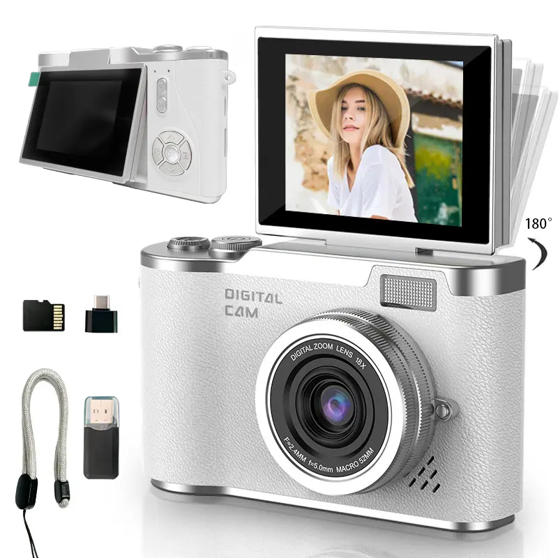 Flip screen Retro camera, Compact portable camera, portable