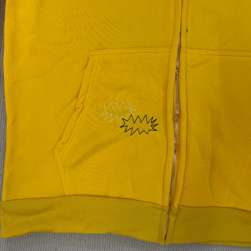 Autumn Winter Hoodies Casual Streetwear Daily Wear Hip Hop High Street Style Rhinestone Embroidery Zipper Sweatshirt Long Sleeve Loose Fit For Men Women Teens Trendy Fashion