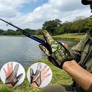 2-Finger Cut Resistant Fishing Guards – Anti-Slip Thickened Finger Protectors for Braid Line, Spinning Reel, Lure Casting, Bowfishing – Finger Sleeves for Anglers