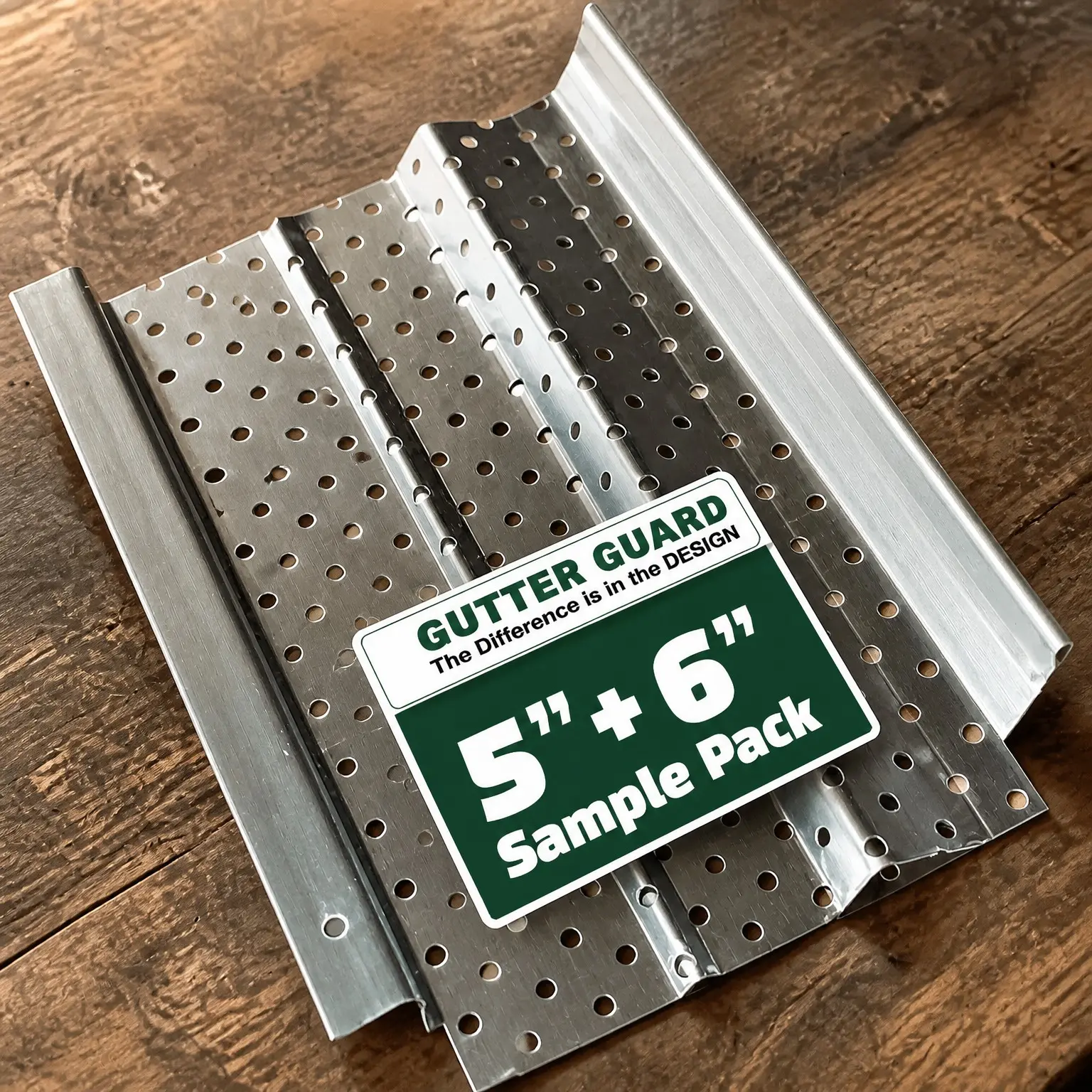 Gutter Guard Sample Pack, 7" Length, Mill Finish, for 5" & 6" Gutters