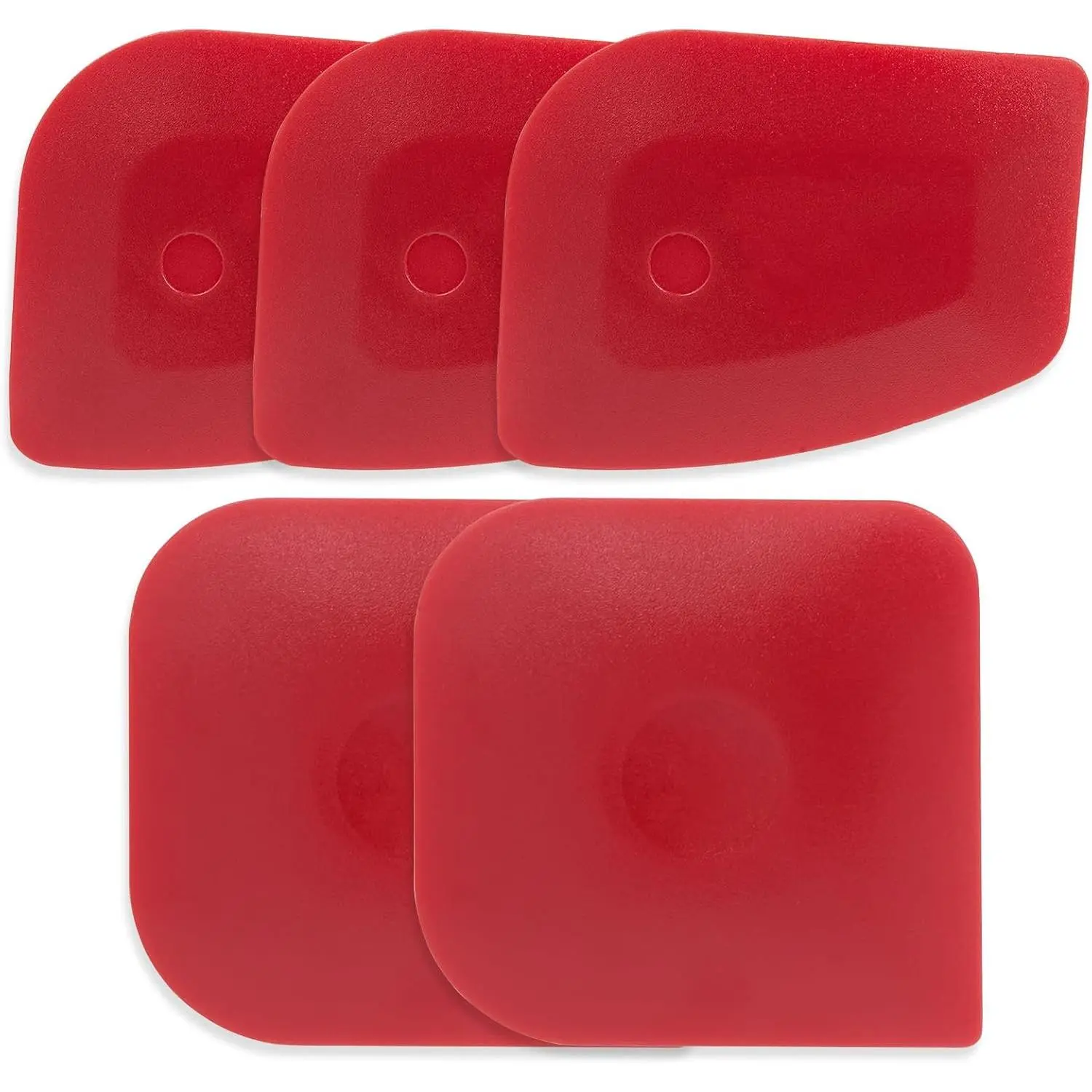 Pan Scraper 5 count Plastic Scraper Set, Scraper Tool for Cast Iron, Pot and Pan Cleaning,Pans Scraper Tools for Cleaning  Burnt ,Scrapers Tool Kitchen (5, Black)