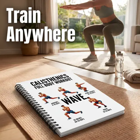 Calisthenics Full-Body Workout Plan Notebook, Strength Training, Arrows, 100 Pages, No-Equipment Street Fitness Training Guide for Beginners, Home Workout Journal