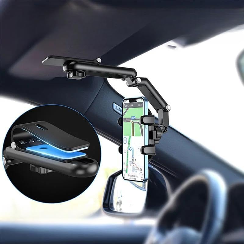 New 1080 °   Multi-Function Sun Visor Universal 360 Degree Rotating Phone Holder Suitable for Any Scene Car Holder - Rotatable and Retractable