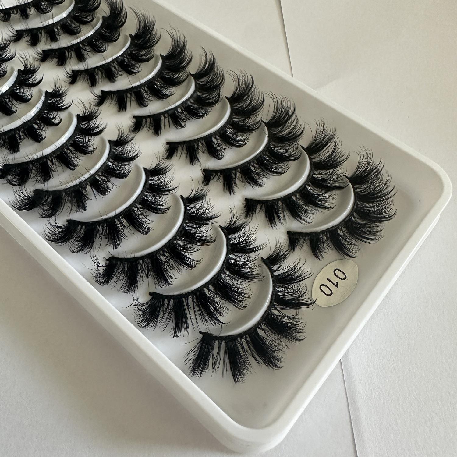 Voluminous False Eyelashes, Volume False Lashes, Fluffy Eyelash Clusters, Curly & Thick Faux Cluster Lashes for Eyelash Extensions, Eye Makeup Product for Women, DIY Eyelash Extension Cosmetic Gift, False Eyelash Set