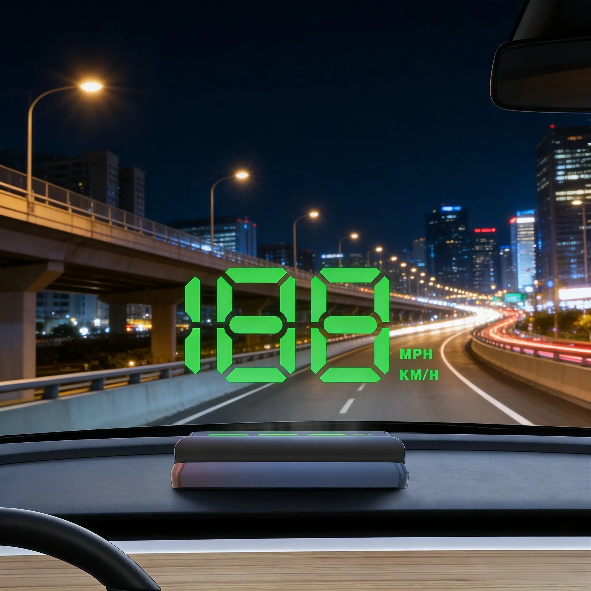 Universal GPS Automotive Car Head-Up Display (HUD) - Digital Speedometer with MPH/KM/H Switchable Units, Real-Time Speed Projection, Fits Cars, Trucks, ATVs, MPVs and Boats