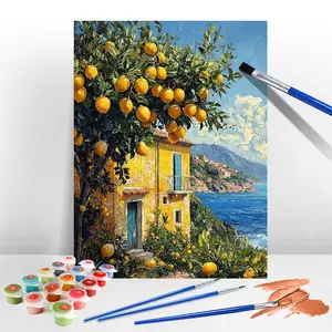 Painting By Numbers On Canvas Lemon Tree Landscape Picture Drawing Digital Oil Art Paintings On Number Crafts Home Decor