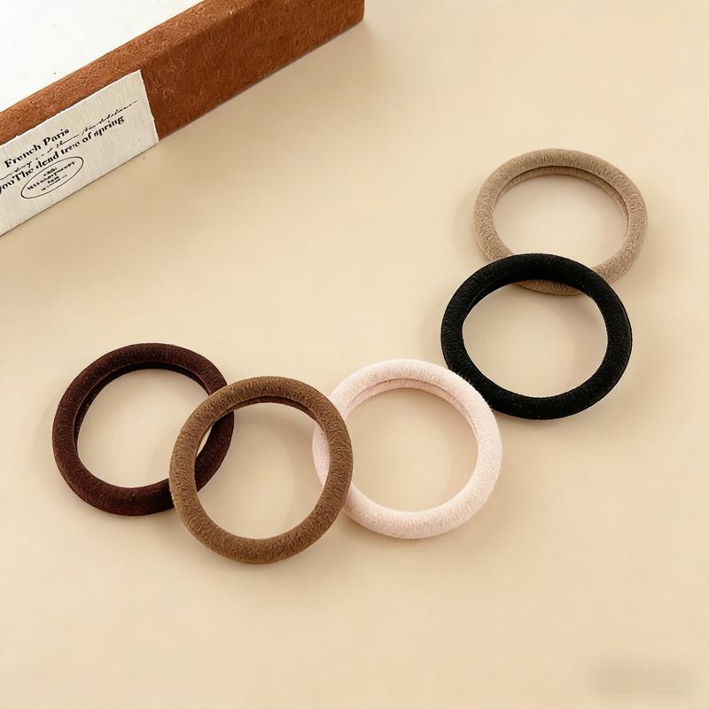 10-Piece Seamless Thickened Elastic Hair Ties, Cotton Crease-Free Bands for All Hair Types, Women's Hair Accessories Ideal Gift 10-Piece Seamless Thickened Elastic Hair Ties, Cotton Crease-Free Bands for All Hair Types, Women's Hair Accessories Ideal Gift