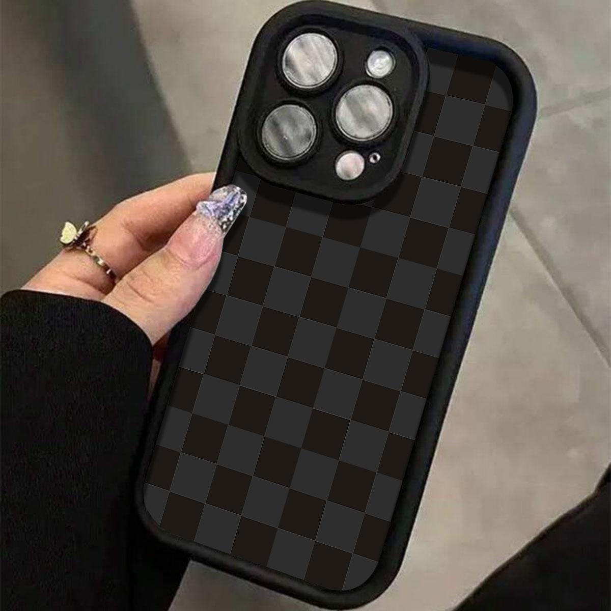 Checkerboard Pattern Phone Case, Anti-drop Cellphone Protective Case, Total Protective Shockproof Mobile Phone Cover for iPhone 17 Pro Max Plus Air/ 16 15 14 13 12 11 Plus/Pro/Pro Max