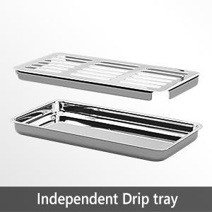 ROVSUN Beverage Dispenser, Drink Dispenser Water Juice Dispenser Stainless Steel with Ice Container for Party Catering Buffet Restaurant (2.2Gallon)