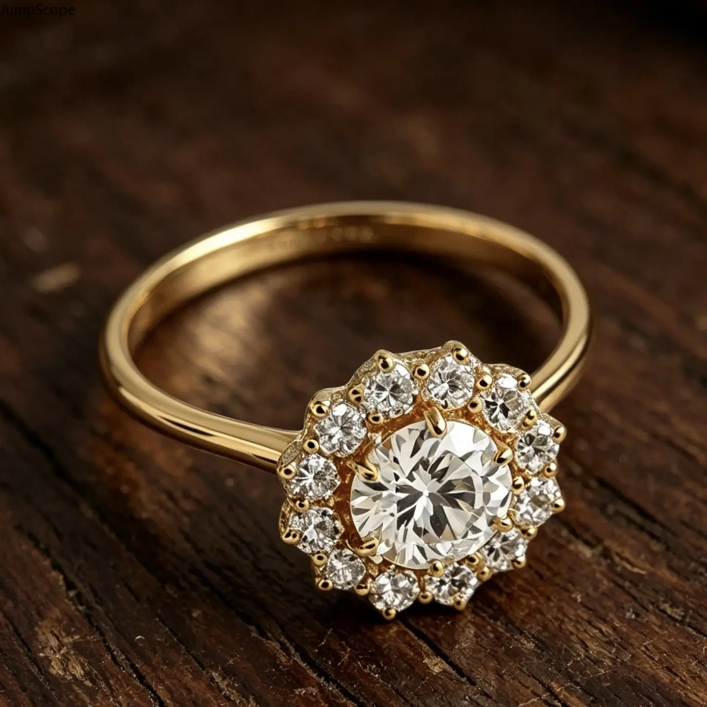 Minimalist Vintage Sunburst Floral Thin Halo Ring, Ideal For Office Commute Elopement Wedding Picnic Date Night & Soft Minimal Romantic Sentimental Gifts for Her