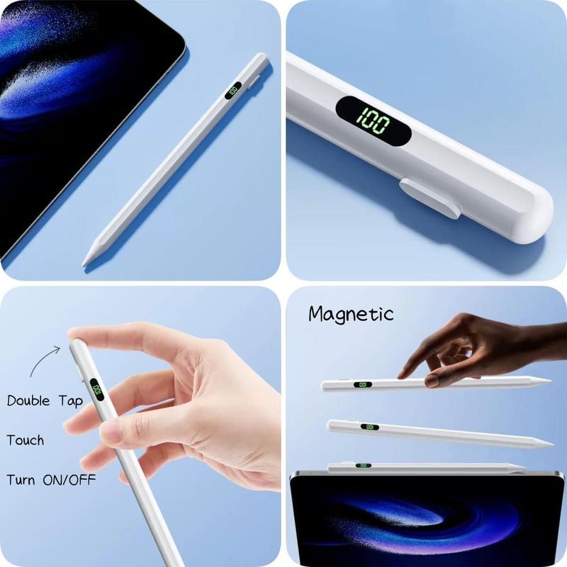 Stylus Pencil for Apple iPad Air 2024 11/13 inch M2, iPad Pro 13/12.9/11-inch, iPad Air Pencil 6/5/4/3th Generation, iPad Pro Pencil 3/4/5/6th Generation, Compatible 2018-2024 with Fast Charge